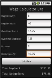 game pic for Wage Calculator Lite